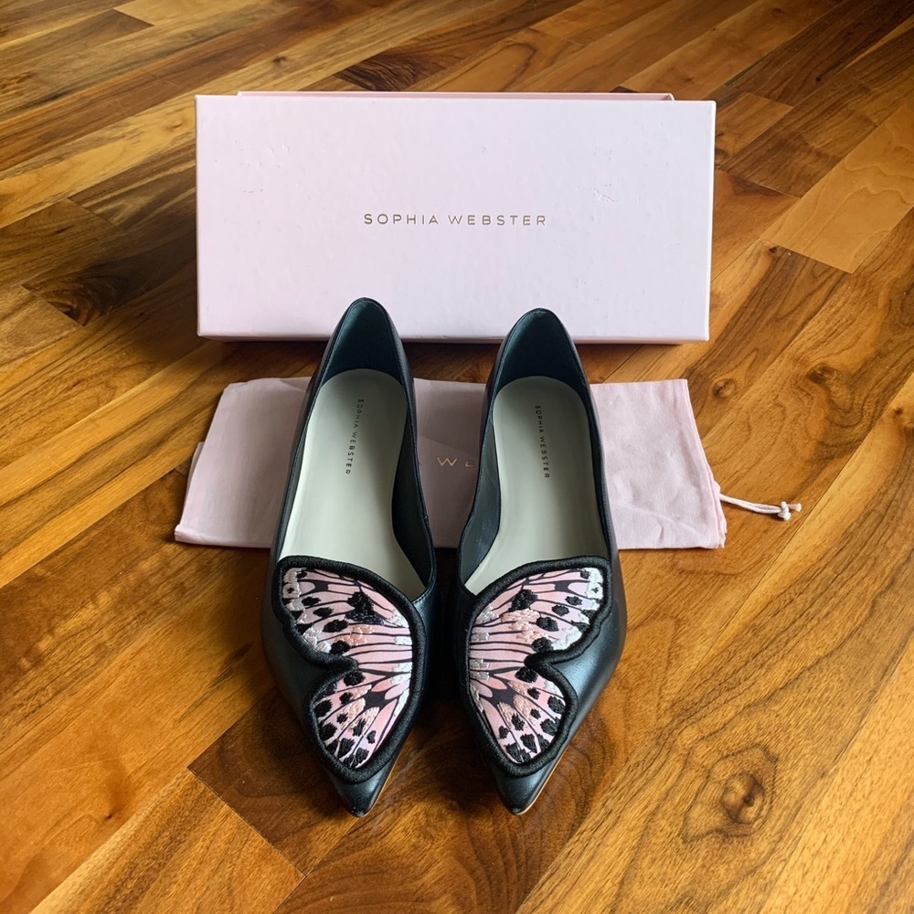 SOPHIA WEBSTER “Bibi” butterfly flats, NEW